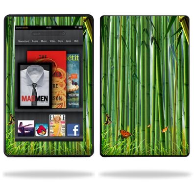 Vinyl Skin Decal Cover for  Kindle Fire Tablet Bamboo