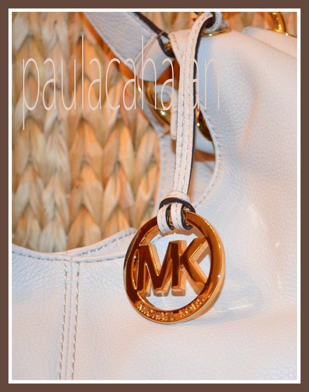 Michael Kors Layton Shoulder Tote Handbag Vanilla Leather