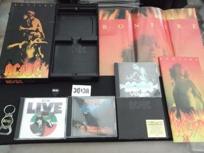 AC DC Bonfire CD Album Box Set 5X CDs Keyring Poster Booklet 1997