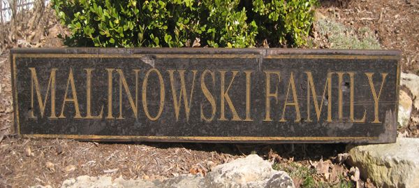 Malinowski Family Name Sign Personalized Lastname Painted Wooden Sign