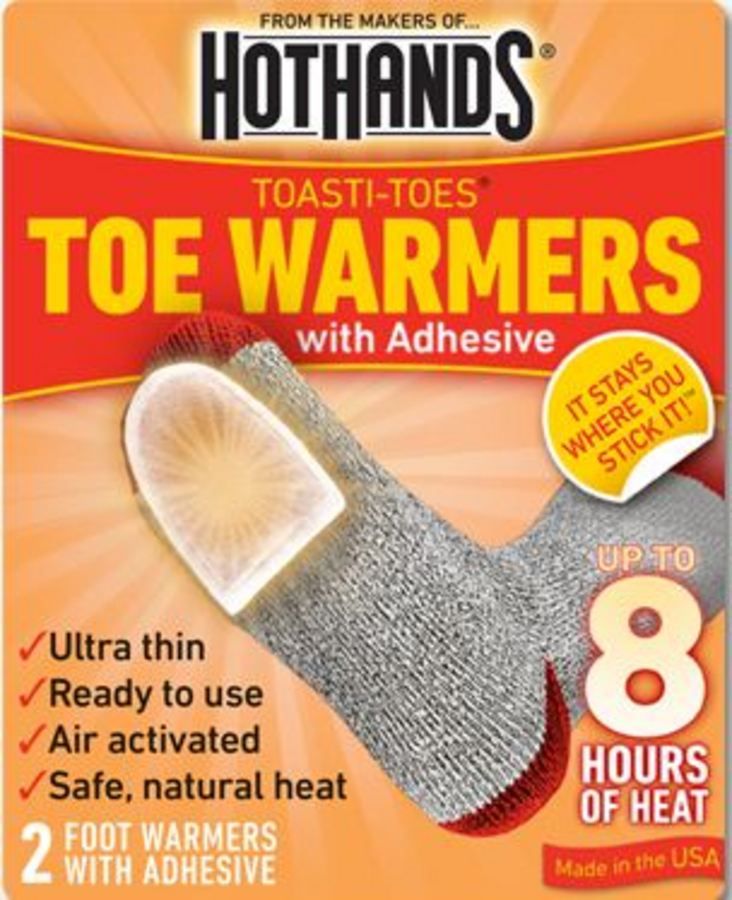 HALF CASE OF HOT HANDS TOE WARMERS = 20 2PKs KEEP TOES WARM UP TO 8