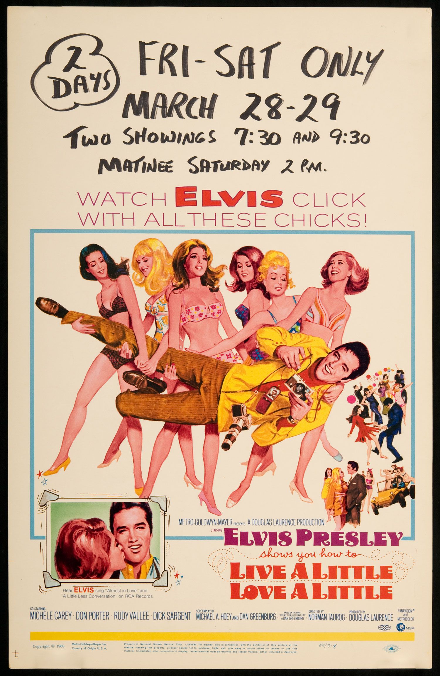 Live A Little Love A Little 1968 Original U s Window Card Movie Poster