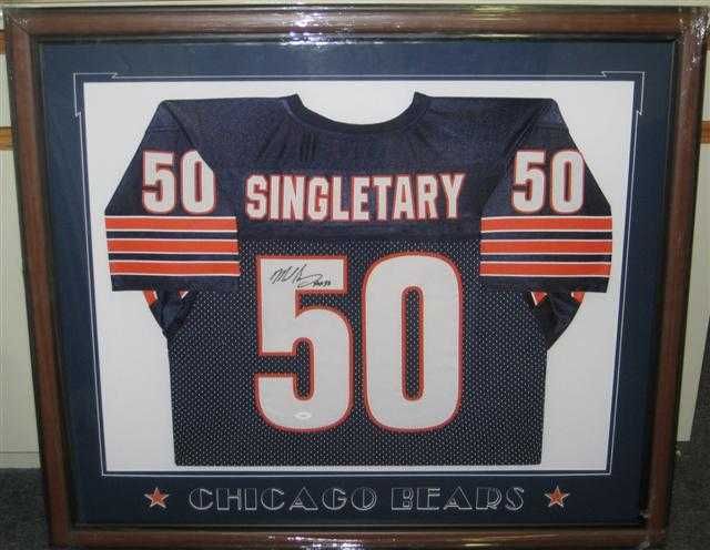 Mike Singletary Signed Bears Jersey Framed JSA COA HOF