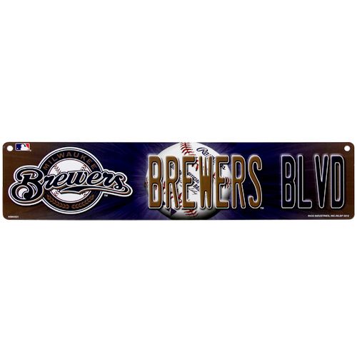 Milwaukee Brewers 4 x 16 Street Sign