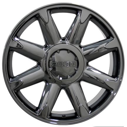 20 Fits GMC   Denali Style Wheel Rim Black Chrome 20x8.5 Cadillac