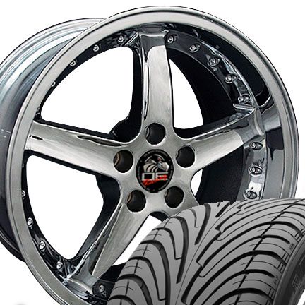 10 Chrome Cobra Wheels Nexen Tires Rims Fit Mustang® 94 04