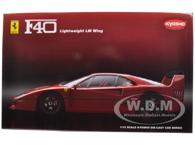 Ferrari F40 Light Weight Red with LM Wing 1 12 by Kyosho 08602RL