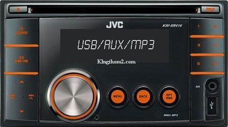 JVC KW XR416D Double DIN CD  WMA USB Car Stereo Player