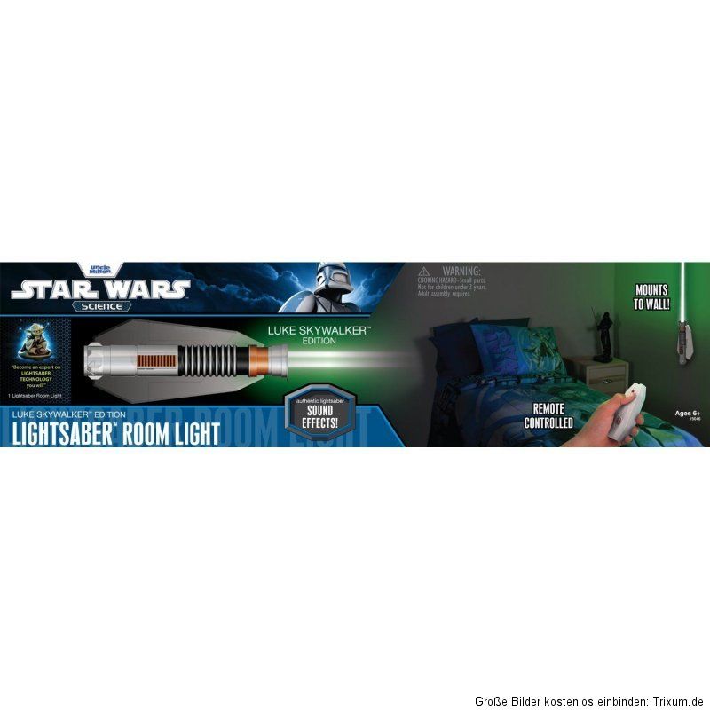 Star Wars Clone Lichtschwert Sound Lampe Wandlampe mit Fernbedienung