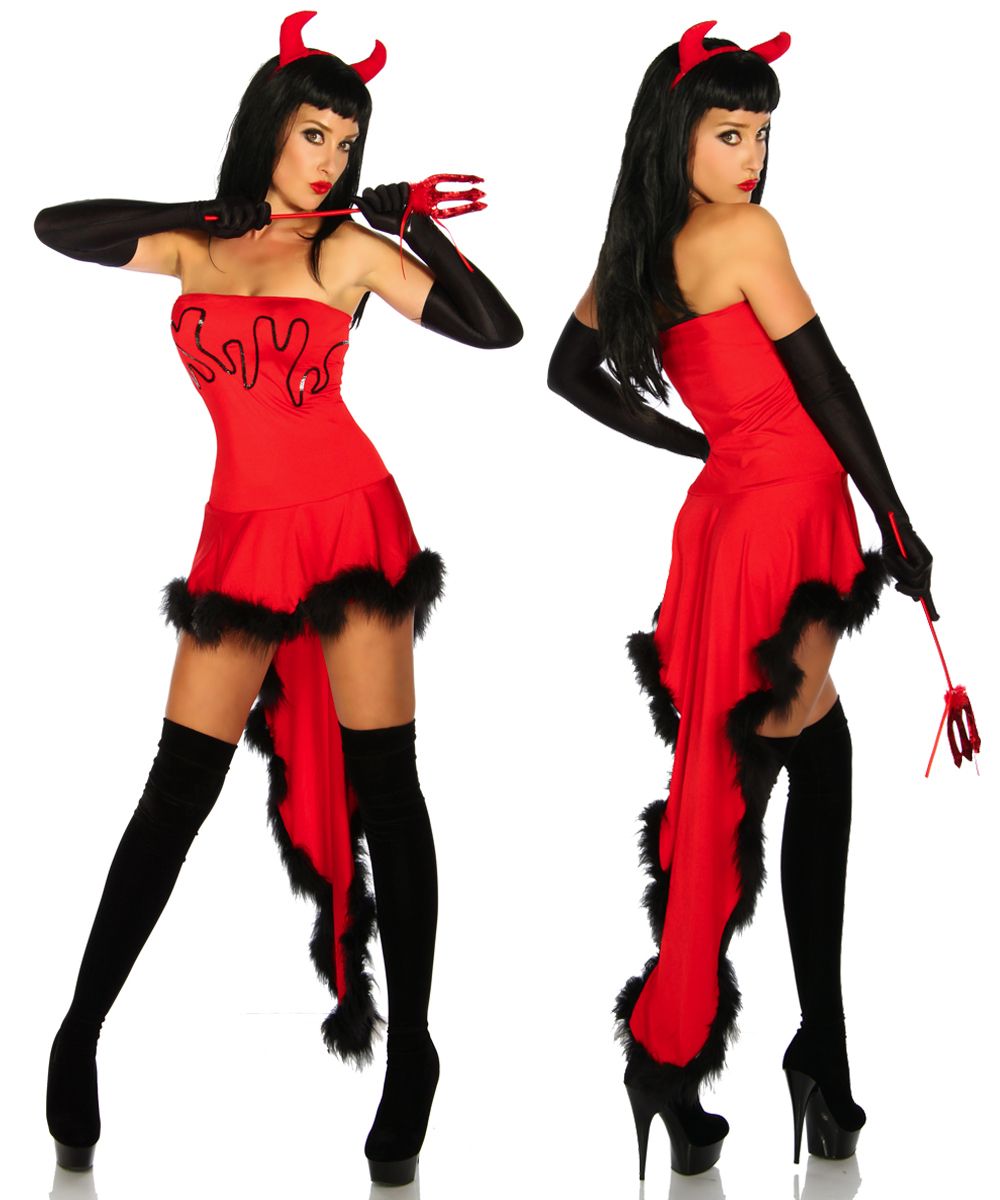SEXY Teufel Kostüm Fasching Karneval  Kleid GRS L