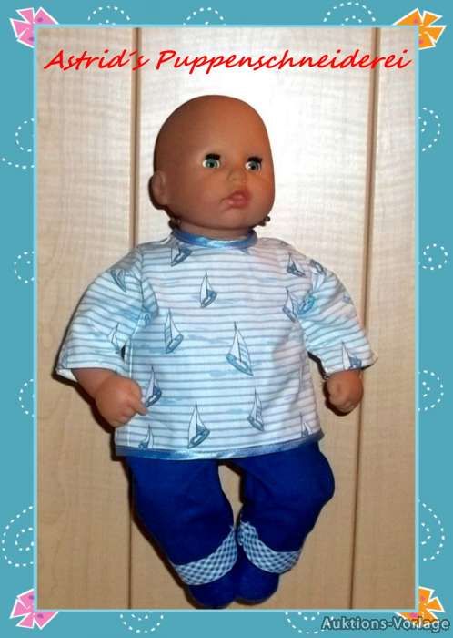 Puppenkleidung für 36 cm z. B. my first Baby BOY KAPUTZENJACKENSET Nr