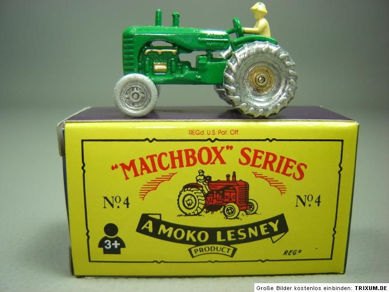Matchbox 1 75 Traktor grün Moko Lesney 4 Mint OVP in Box Neuwertig