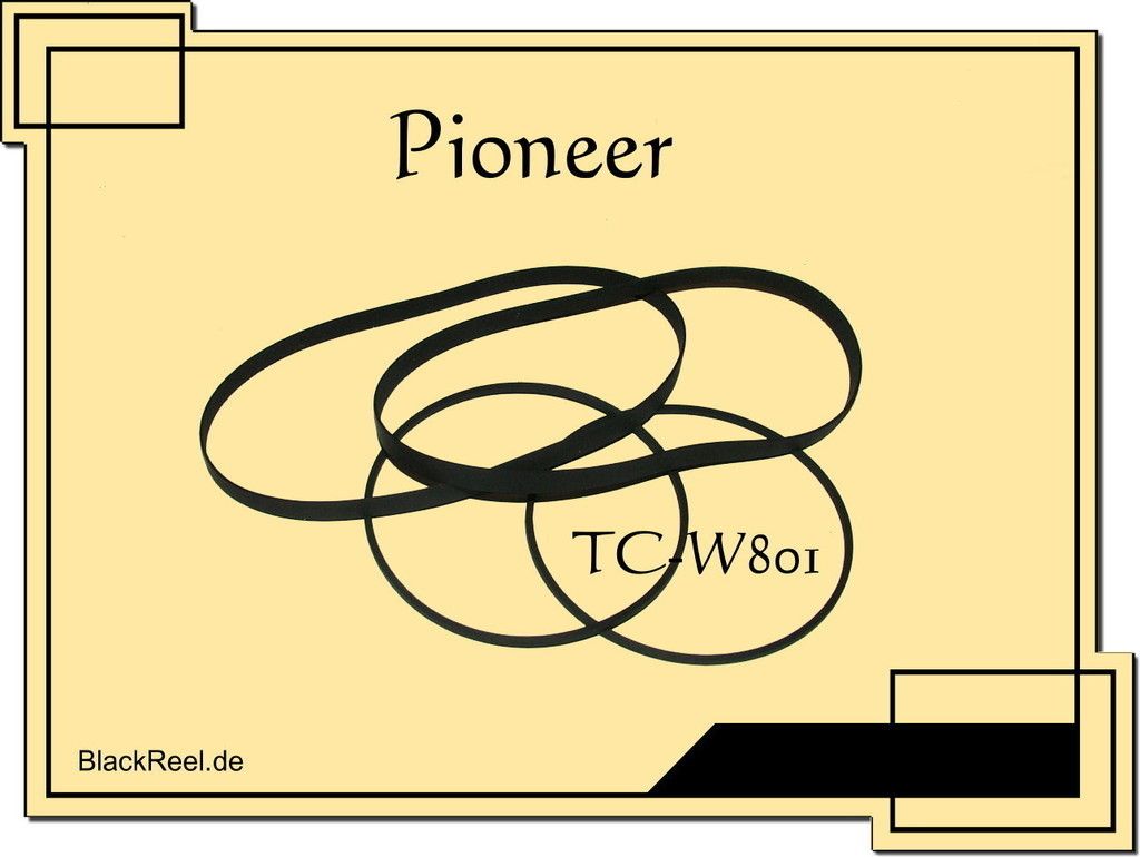 Pioneer CT W801 TCW801 Riemen rubber belts Kassettendeck Cassette Tape