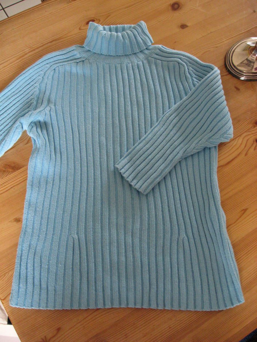 Marc Cain N3 38 Pullover Tuerkis Blau Hellblau Designer Edel Baumwolle