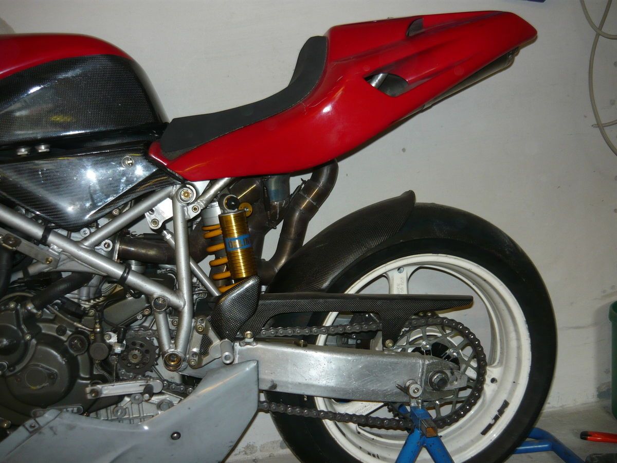 Ducati 748 916 996 998 Racing Schwinge Auspuff aluheck Carbon